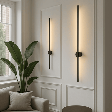 LumoLine Nordic LED wall lamp elongated dimmable remote bedroom living room — 15 to 47 inch