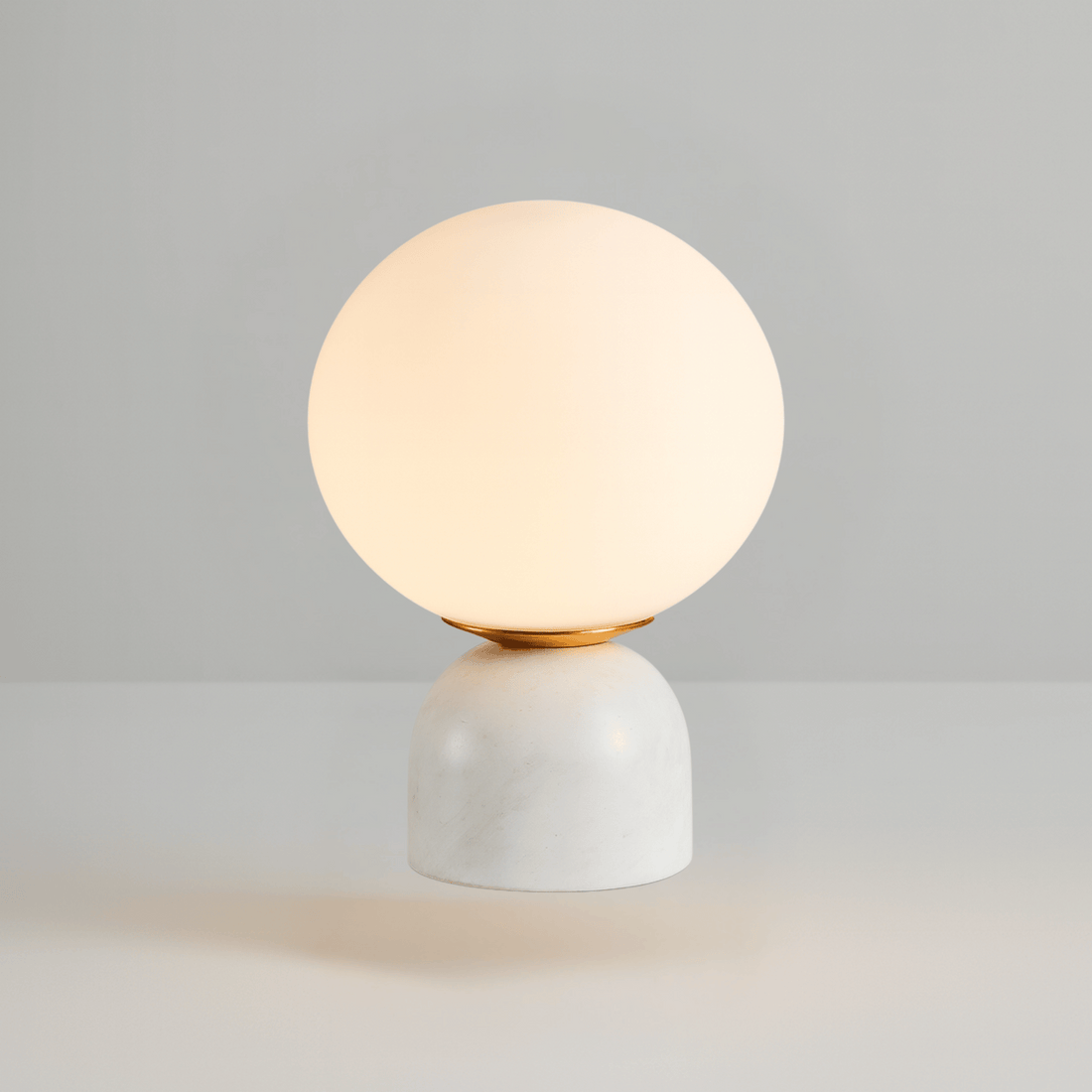 Lumea marble globe LED table lamp modern glass ball bedside study desk — black white green