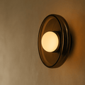 Lumière Royale French glass wall sconce elegant LED bedroom bar cafe — olive green white