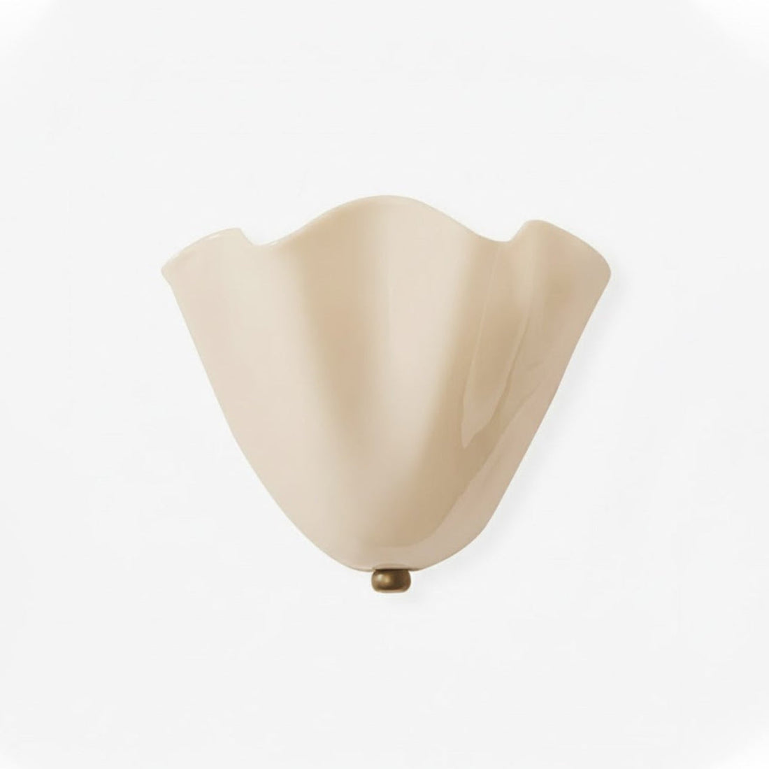 Petalia glass wall sconce art deco LED bedroom living room hallway — beige green brown amber