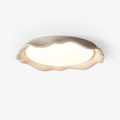 Aera microcement flush mount ceiling light dimmable bedroom dining room — gray beige white 19 inch