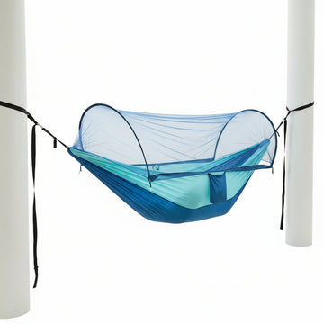 Double Camping Hammock with Mosquito Net & Sun Shade, Portable 300kg Capacity for Hiking & Backpacking