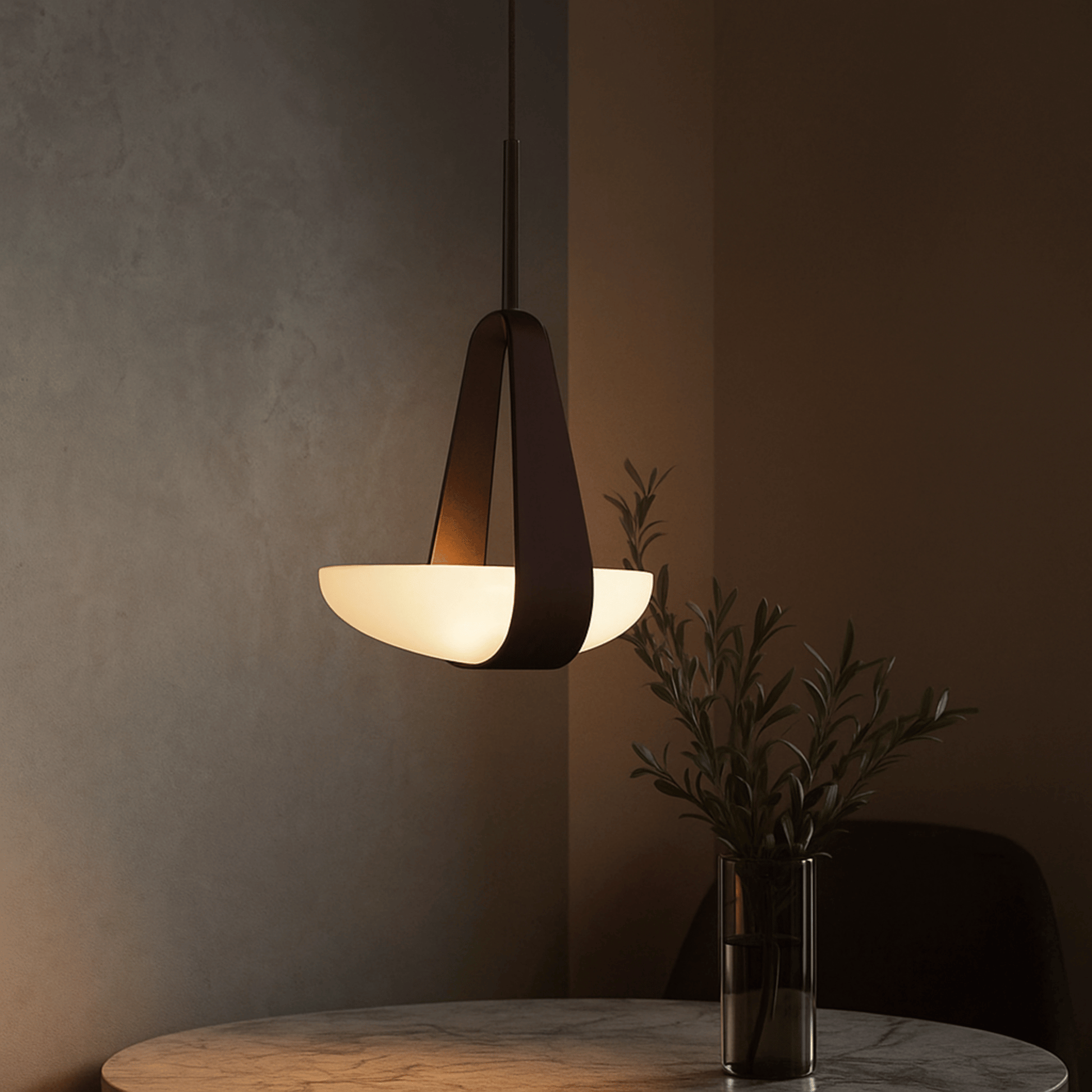 Yuanbao Nordic glass pendant light minimalist bedside dining room restaurant — single and 3-light