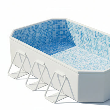 No-Inflation Adult Swimming Pool 102/118 Inch, Thickened PVC Bracket Quick-Open Pool for Home