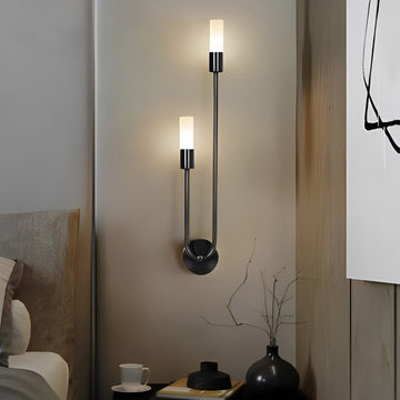 Modern Acrylic Wall Sconce G9 LED Warm White Bedroom Living Room Kitchen — Gold Black 22 to 26 Inch
