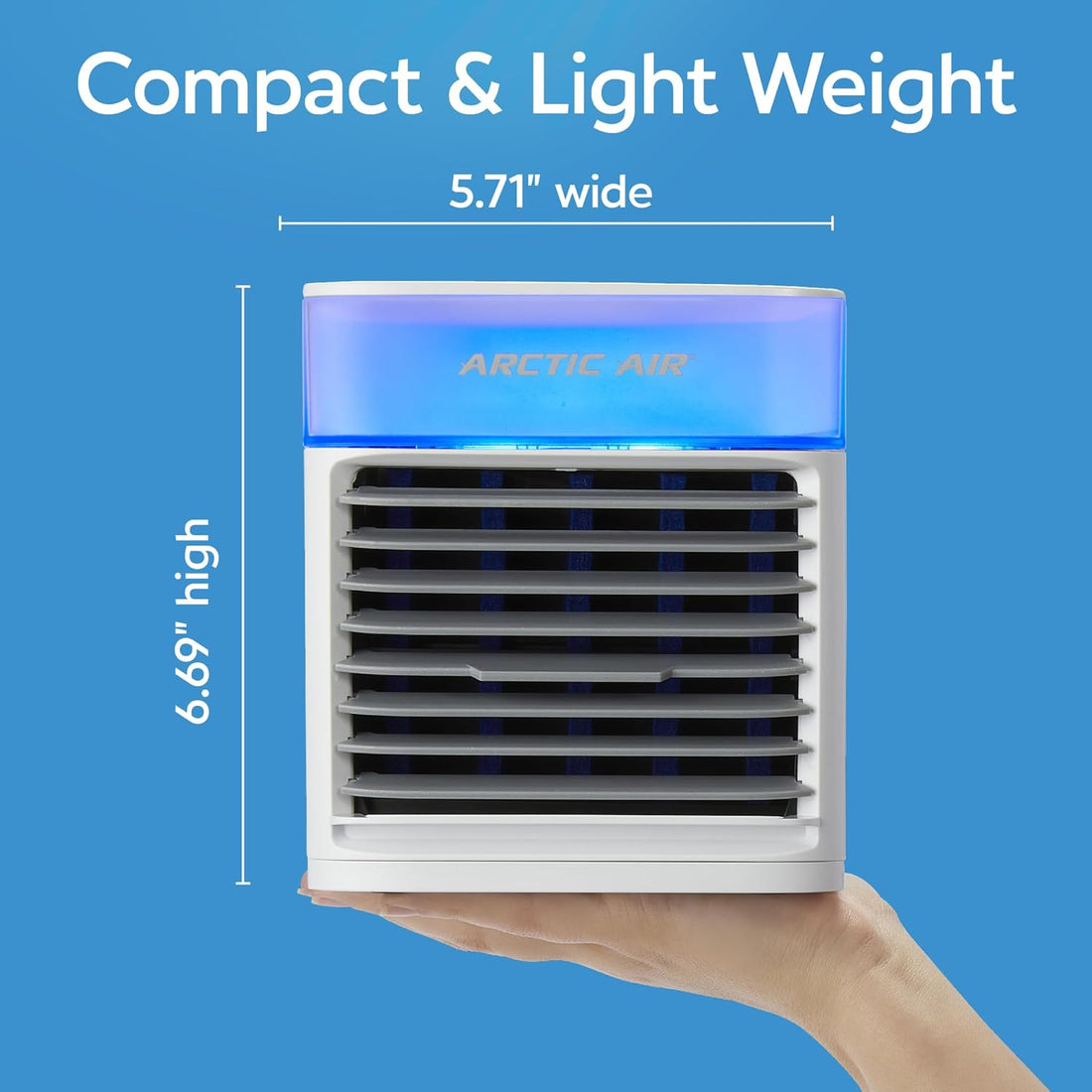 Personal Evaporative Air Cooler — Hydro-Chill Technology, Ultra-Quiet Portable Desk Cooler