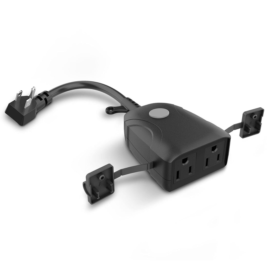 Outdoor smart plug dual outlet WiFi app control timer weatherproof IP44 15A — 1 and 2-pack