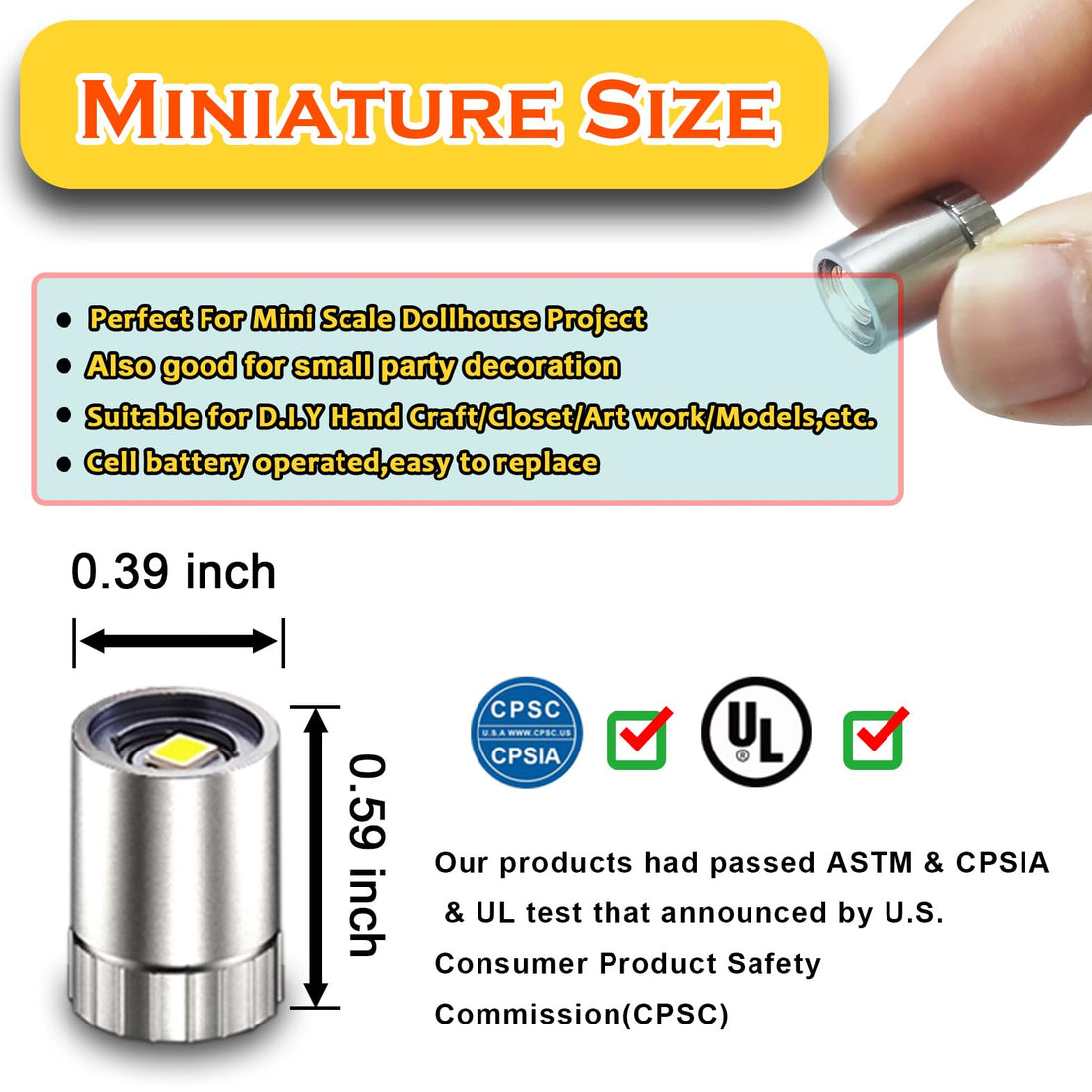 LED mini spotlight battery operated warm white resin 10-pack for artwork jewelry closet