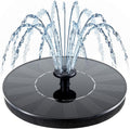 Solar birdbath fountain with LED light outdoor garden water feature — 1 and 2-pack