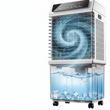 1800 CFM Evaporative Air Cooler — Portable Swamp Cooler with 4 Gal Tank, Ice Packs & Remote