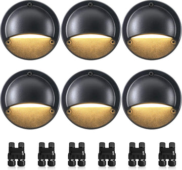 Low voltage LED deck step lights warm white 2700K IP65 outdoor stair lighting — 4, 6, 10 and 12-pack