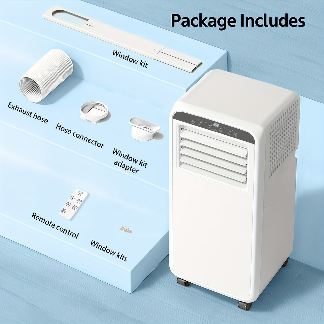 Portable Air Conditioner — 8000 / 10000 BTU Portable AC Unit, Cools 350 Sq Ft, Sleep Mode & Timer