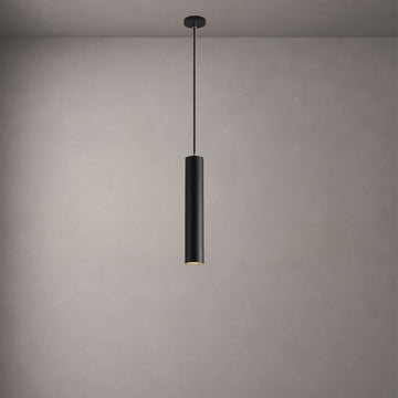 Cylindrical LED pendant light slim stainless steel downlight dining room bedroom — black white