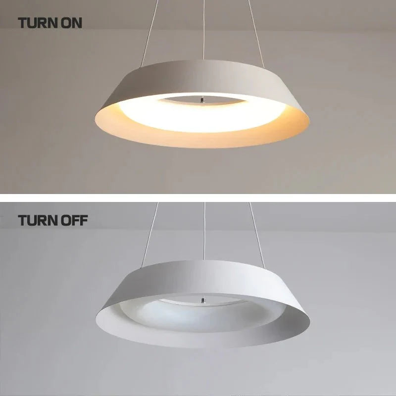 Nordic LED chandelier minimalist dimmable bedroom dining room — pendant and ceiling mount 60cm