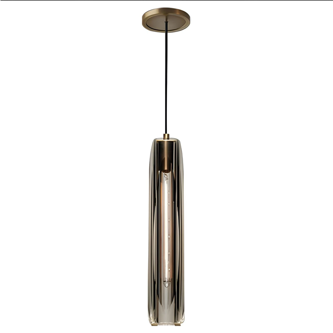 Alleva K9 crystal glass pendant light post-modern bedroom dining room — smoke clear warm cool