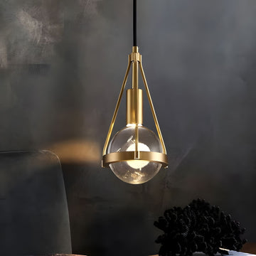 Gold Nordic dandelion-inspired LED pendant light Scandinavian dining room bedroom
