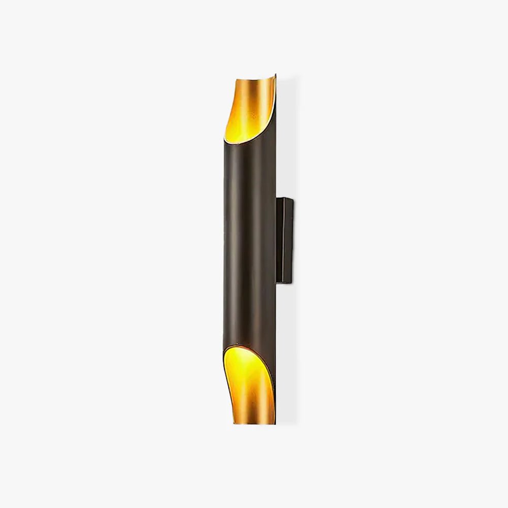 Abigali straight gold wall lamp elegant bedroom hallway living room — black white gold 15 to 18 inch
