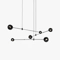 Acaba asymmetric glass chandelier modern dining room living room — black 2 to 6 heads