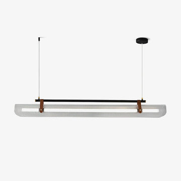 Acrylic linear chandelier dimmable kitchen island dining room office — gold black 31 to 59 inch