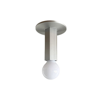 Adams Alabaster Flush Mount Ceiling Lamp Natural Stone Warm LED Bedroom Hallway — Round 2 Sizes