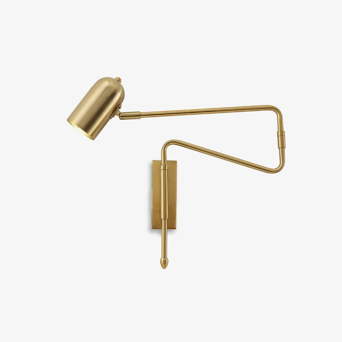 Adjustable arm reading wall lamp 360° rotatable bedroom bedside living room — gold black