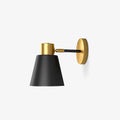 Adjustable armed wall lamp gold black modern bedroom living room bedside — 5 inch