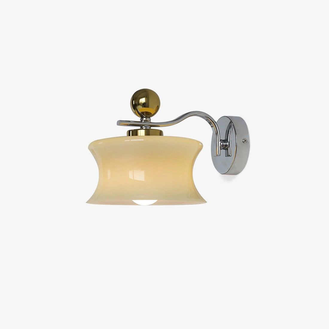 Adorn metal glass wall sconce modern LED bedroom dining room hallway — beige white