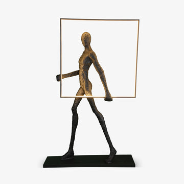 Sculpture floor lamp artistic steel LED living room bedroom office — 59 inch 6 models US plug