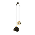 Crystal mini pendant light gold dome polished dining room kitchen island — black gold warm white