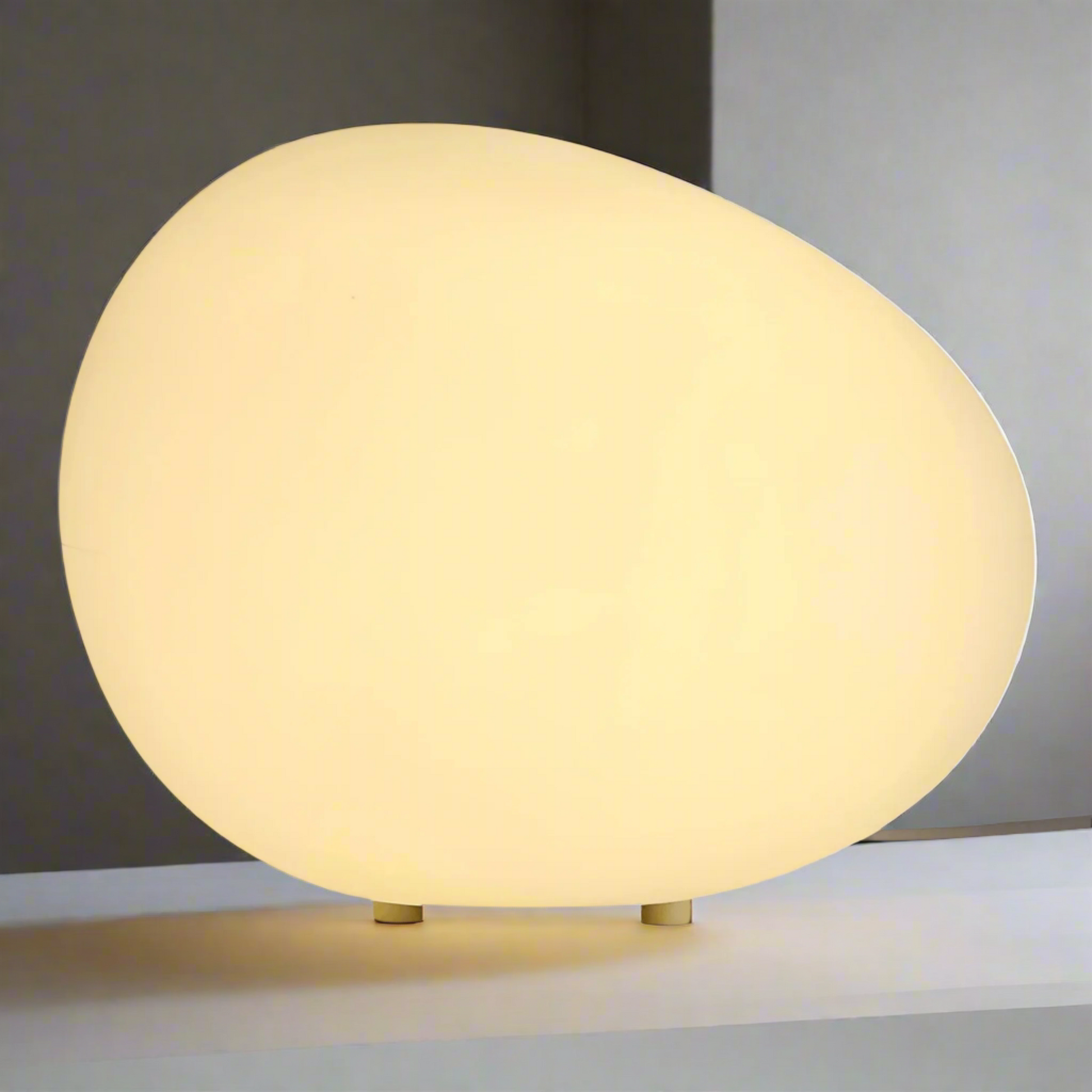PebbleGlow LED night light minimalist bedside lamp warm white rechargeable