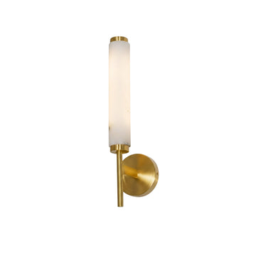 Brindisi alabaster wall lamp brass black dimmable bedroom living room — 1 to 2 heads