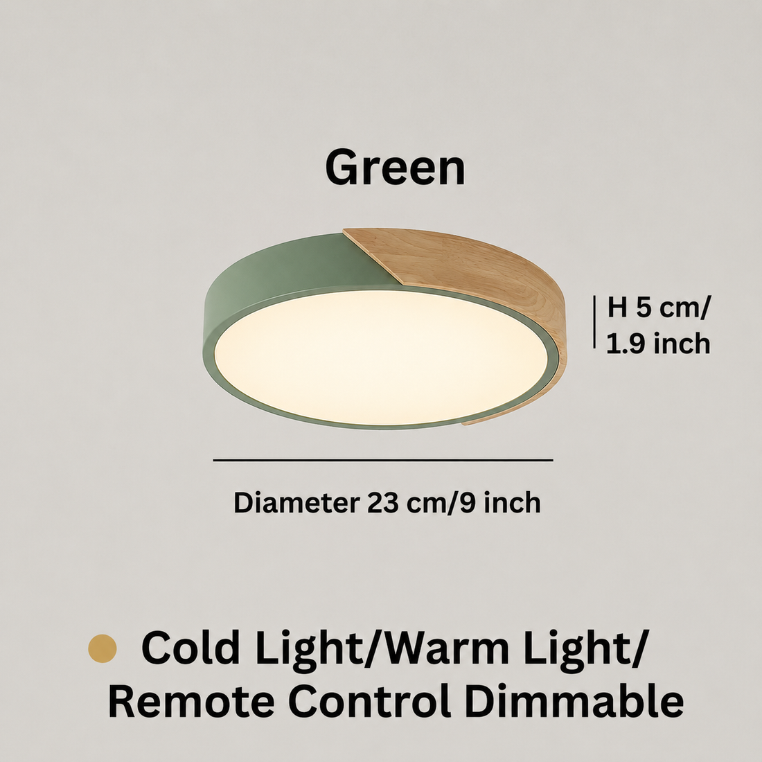 Nordic macaron round LED ceiling light flush mount dimmable bedroom balcony — 9 to 23 inch