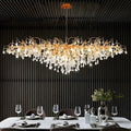 Dribble crystal raindrop branch chandelier dimmable dining room living room — gold silver