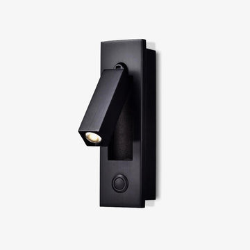 Adjustable Bedside Reading Wall Light Integrated LED Fold-Out Flush Mount Bedroom — Black Copper Nickel