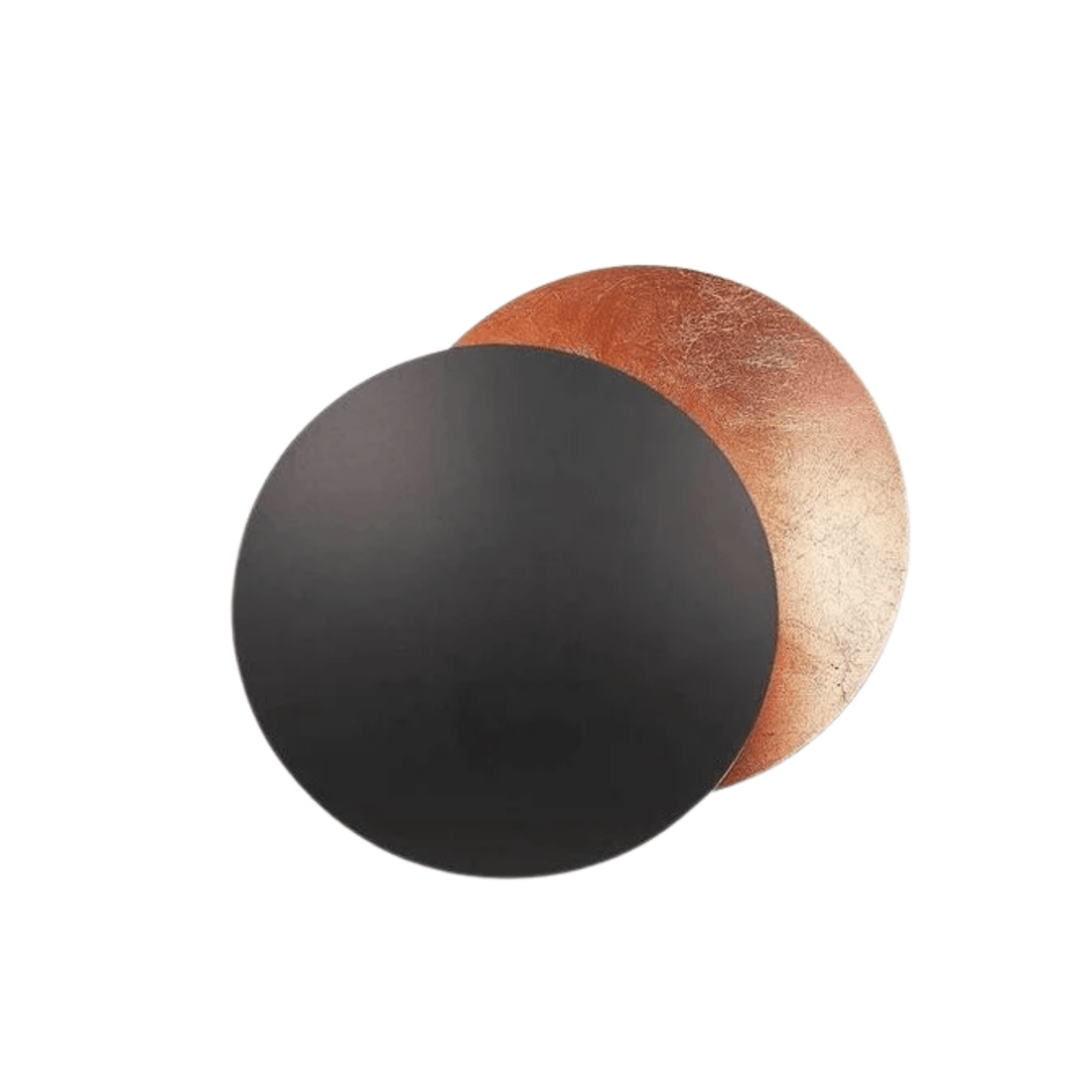 Moon Eclipse copper LED wall sconce rotatable modern bedroom living room — 7 to 9 inch