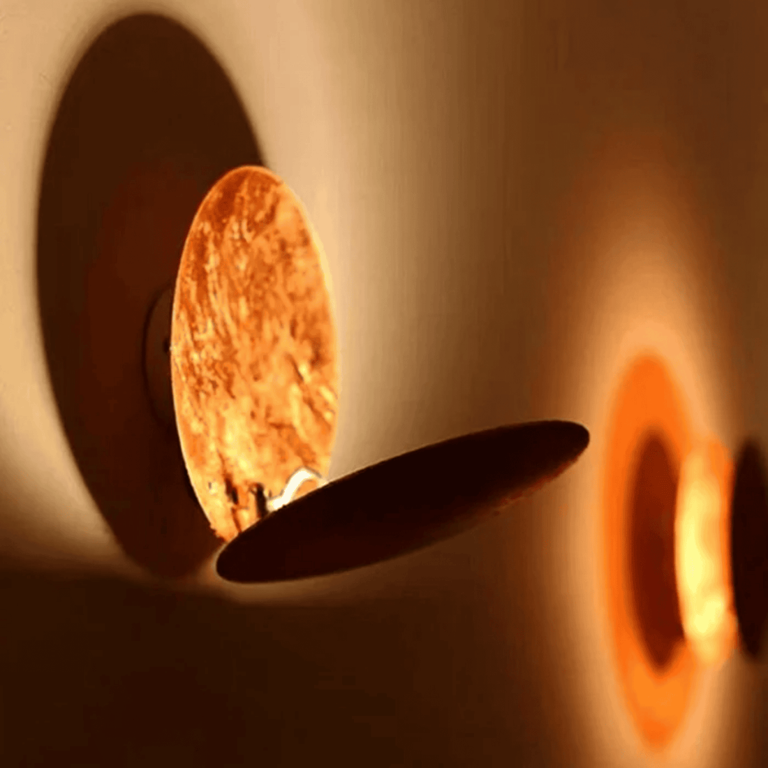 Modern rotatable black moon eclipse wall lamp LED bedroom living room