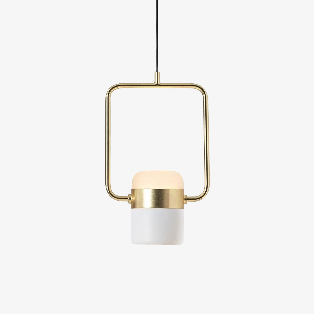 Adjustable glass pendant light art deco frosted steel dining room bedroom — gold rose gold 4 to 7 inch