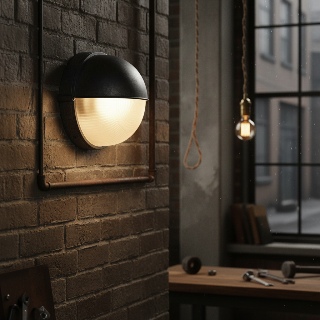 Marine outdoor wall sconce industrial vintage waterproof porch courtyard — silver gold black 4 models