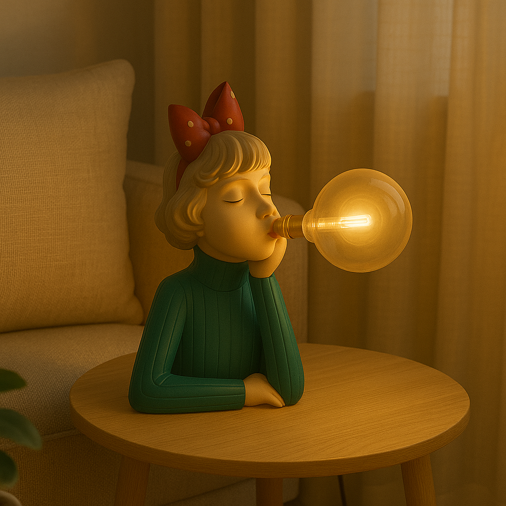 Fairy girl figurine LED table lamp whimsical bedside bedroom decor — 6 styles