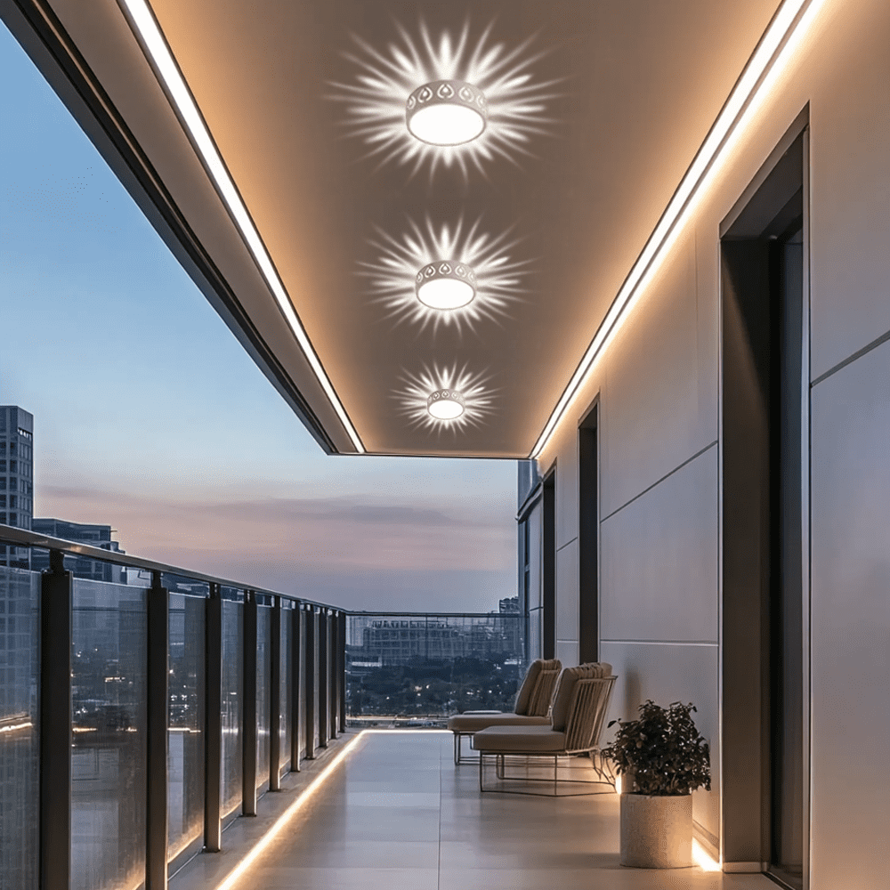 Modern round LED flush mount ceiling light dimmable bedroom living room — warm cool color