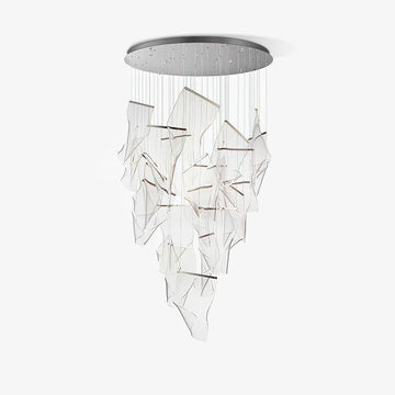 Acrylic LED chandelier dimmable height adjustable dining room living room — gold silver 3 to 12 heads