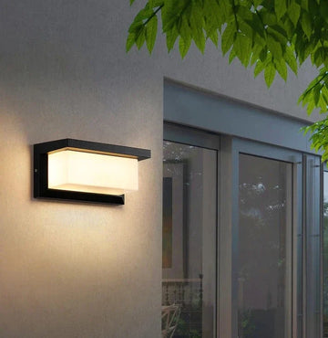 Motion sensor outdoor LED wall light waterproof porch courtyard garden — 3 styles warm cool
