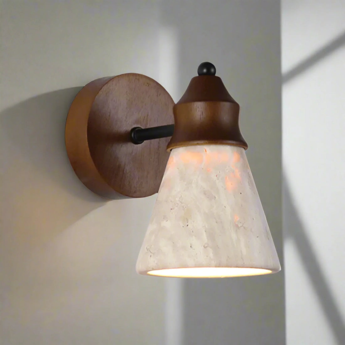 Cavallo natural stone wall lamp handcrafted LED minimalist sconce bedroom living room