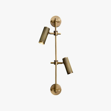 Adjustable Spot Rail Wall Light Brass 90-360 Degree Swivel Indoor Bedroom Living Room — 1 Head 2 Heads Bronze