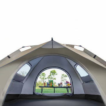 Automatic Instant Camping Tent for 1-4 People, All-Season Windproof with Dual Doors & Mesh Windows