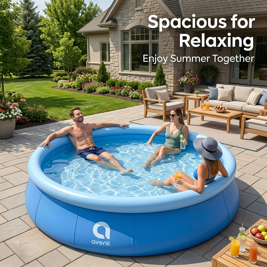 Avenli Thickened Inflatable Swimming Pool, Large Adult Size for Home & Backyard