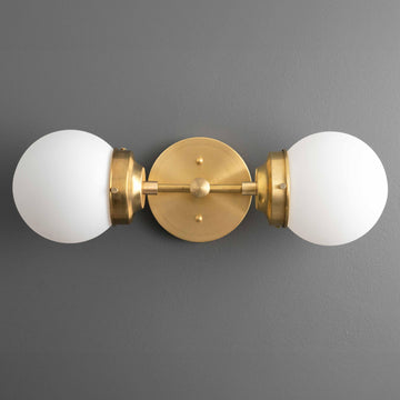Modern Brass Vanity Light Bar 3-Light Bathroom Mirror Wall Sconce — Raw Brass Black Nickel Finishes