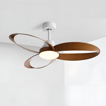 Modern minimalist geometric 6-speed ceiling fan LED light DC motor bedroom living room — 42 to 52 inch