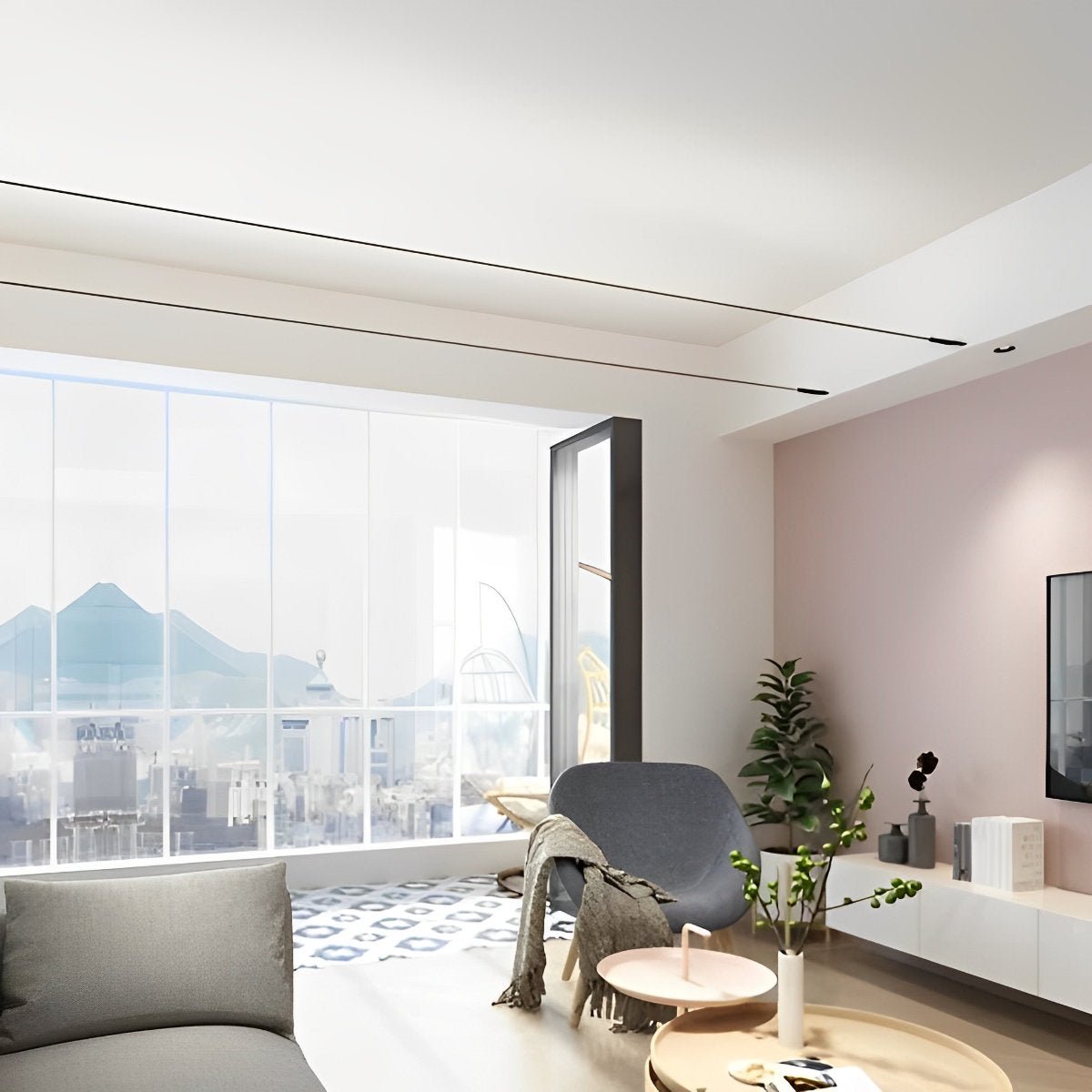 Modern Rota Rotatable LED Strip Linear Wall Light Dimmable Bedroom Living Room ...