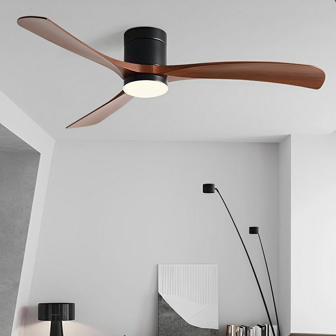 6-speed DC motor ceiling fan LED light reversible Nordic bedroom living room — 38 to 56 inch